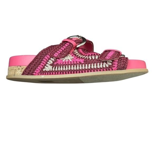 Dolce Vita Ralli Wedge Sandal Multi Knit Pink NEW Sandal - Picture 5 of 8